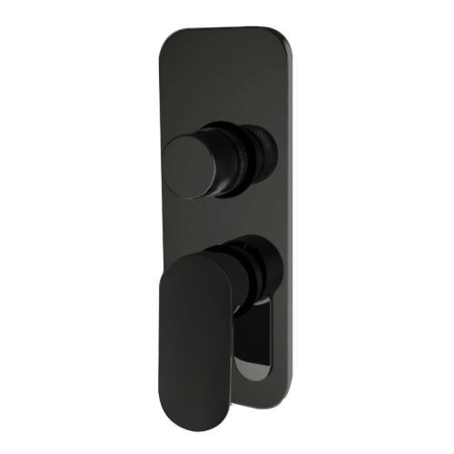 Single Lever Concealed Mixer & Diverter High Flow & Three Outlet Matt Black